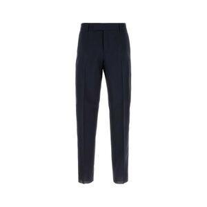 Fendi Men Navy Blue Twill Pant